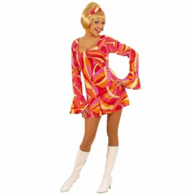 Gekleurd dames jurk jaren 70