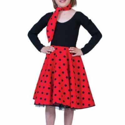 Meisjes rock n roll rok rood