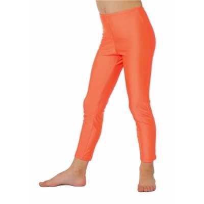 Neon oranje kinder leggings