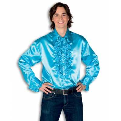 Overhemd turquois rouches heren