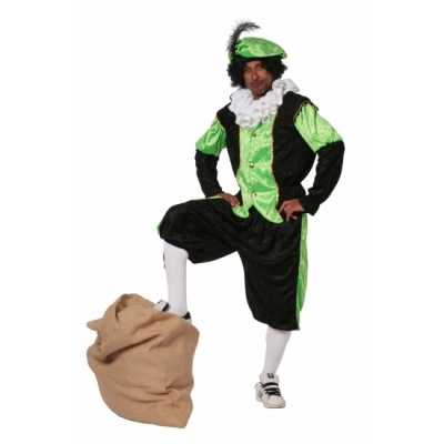 Zwarte Piet feest outfit groen grote maat