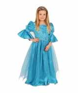 Blauwe prinses feest outfit meisjes