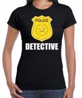 Detective police politie embleem t-shirt zwart dames