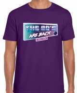Eighties the 80s are back t-shirt paars heren
