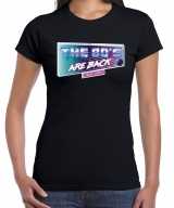 Eighties the 80s are back t-shirt zwart dames
