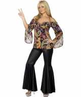Flower power verkleed kleding dames