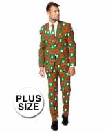 Grote maat feest feest outfit kerstbomen print
