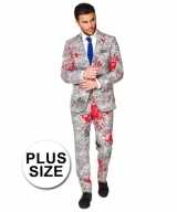 Grote maten feest feest outfit zombie bloedhanden print