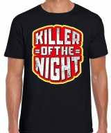 Halloween killer of the night verkleed t-shirt zwart heren