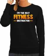 Im the best fitness instructor sweater zwart dames