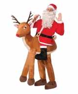 Instapkostuum kerstman op rendier volwassenen