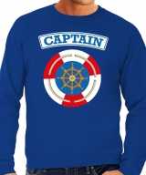 Kapitein captain verkleed sweater blauw heren