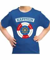 Kapitein verkleed t-shirt blauw kinderen