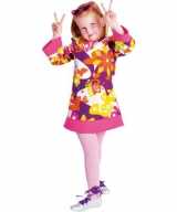 Meisjes flower power jurk