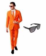 Oranje heren feest outfit maat 46 s gratis zonnebril