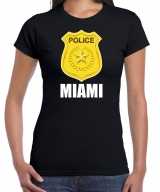 Police politie embleem miami verkleed t shirt zwart dames
