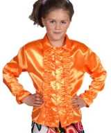 Rouchesblouse oranje kids