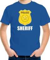 Sheriff police politie embleem t-shirt blauw kinderen