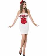 Witte dames feest outfits dranklabel